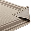 Pemberly Row Solid Border Indoor and Outdoor Area Rug - Light/Dark Beige