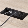 Pemberly Row Metal Power Module with 2 Power and 2 USB Outlets in Black