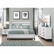 Pemberly Row Modern White and Black 6-Drawer Wood Bedroom Dresser