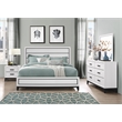 Pemberly Row Modern White and Black Wood 2-Drawer Nightstand