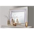 Pemberly Row Modern Metallic Large Scale Beige Mirror with LED