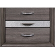 Pemberly Row Contemporary Contemporary Melamine Gray Wood 3- Drawer Nightstand