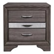 Pemberly Row Contemporary Contemporary Melamine Gray Wood 3- Drawer Nightstand