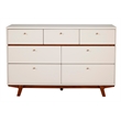 Pemberly Row Modern / Contemporary 7 Drawer Wood Dresser in White