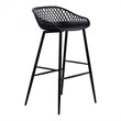 Pemberly Row Modern / Contemporary Outdoor Barstool Black-Set Of Two
