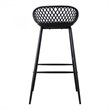 Pemberly Row Modern / Contemporary Outdoor Barstool Black-Set Of Two
