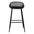Pemberly Row Modern / Contemporary Outdoor Barstool Black-Set Of Two