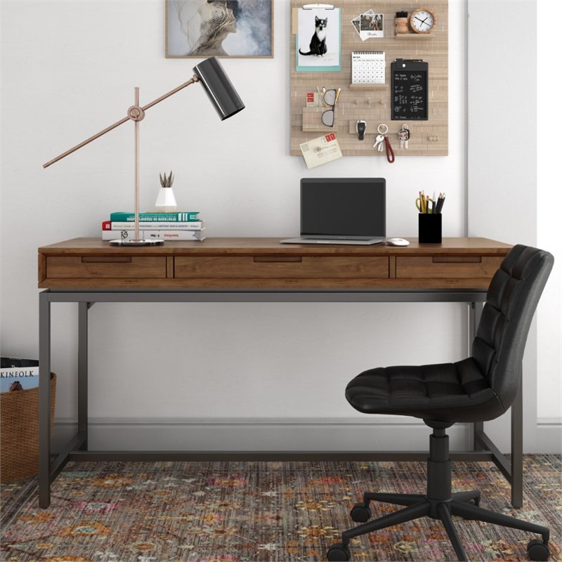 Pemberly Row Solid Hardood Industrial 60 