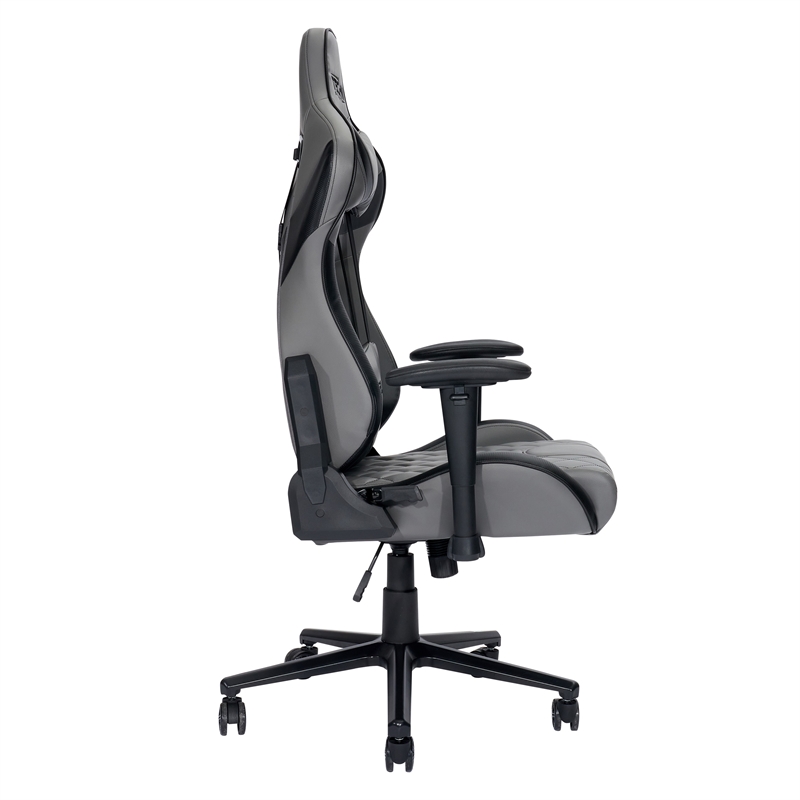 Pemberly Row Sport Polyurethane and Steel Frame XL-Ergonomic Gaming Chair - Gray