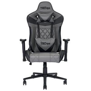 Pemberly Row Sport Polyurethane and Steel Frame XL-Ergonomic Gaming Chair - Gray