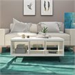 Pemberly Row Modern / Contemporary Engineered Wood Coffee Table in White