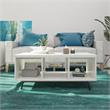 Pemberly Row Modern / Contemporary Engineered Wood Coffee Table in White