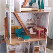 Pemberly Row Modern 13 Piece Wooden Plastic Townhome Dollhouse