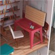 Pemberly Row Modern 13 Piece Wooden Plastic Townhome Dollhouse