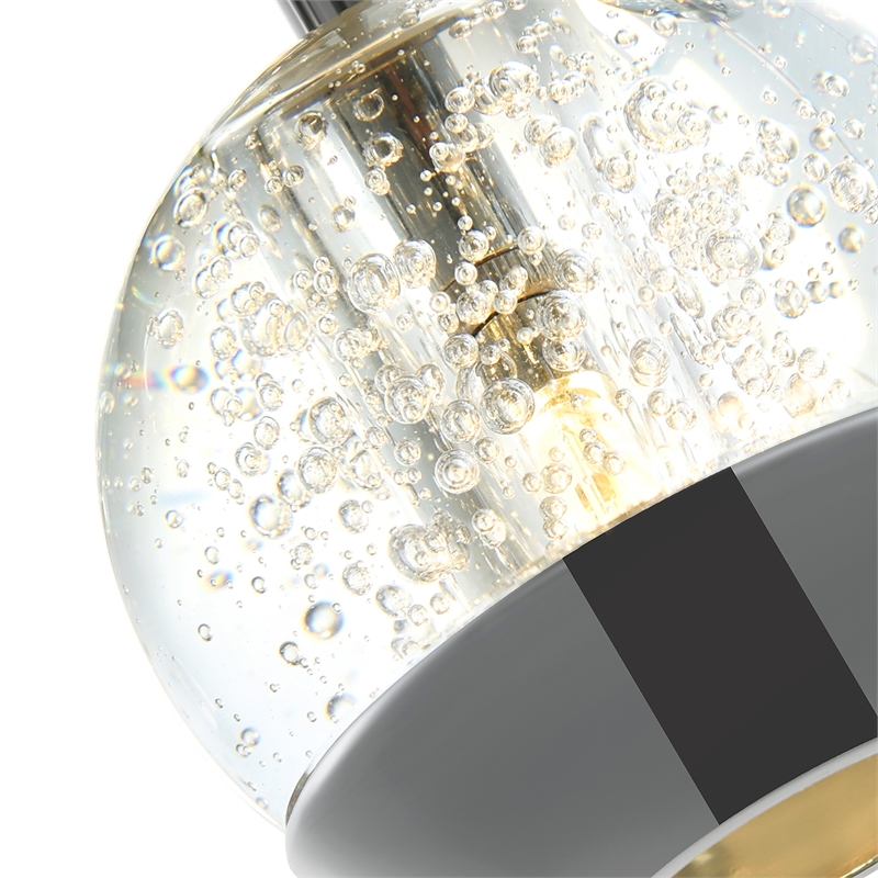 Pemberly Row 1 Light Down Contemporary Metal Mini Pendant in Chrome