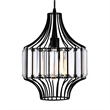Pemberly Row 1 Light Down Contemporary Metal Pendant in Black
