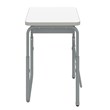 Pemberly Row Height Adjustable Student Desk Pendulum Bar & Book Box in White
