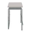 Pemberly Row Height Adjustable Student Desk Pendulum Bar & Book Box in Gray