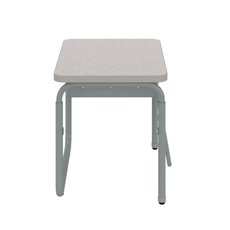 Pemberly Row Height Adjustable Student Desk Pendulum Bar & Book Box in Gray