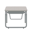 Pemberly Row Height Adjustable Student Desk Pendulum Bar & Book Box in Gray