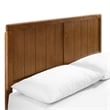Pemberly Row Full Wood Platform Bed with Splayed Legs in Walnut