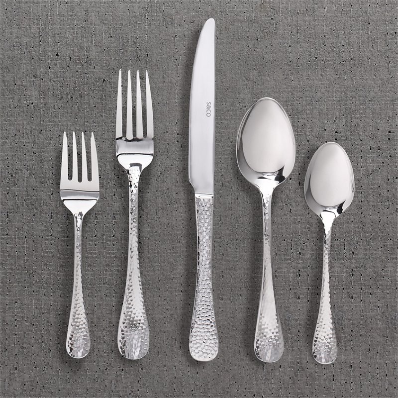 Pemberly Row Modern Flatware Stainless Steel 60 Piece Set Chicago