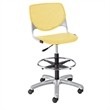 Pemberly Row Modern / Contemporary Drafting Stool in Yellow Finish