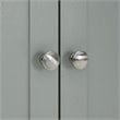 Pemberly Row Modern Wood/Metal Pantry Closet in Gray (Set of 3)