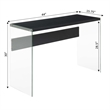 Pemberly Row Contemporary Contemporary Console Table/Desk in Black Wood Finish
