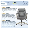Pemberly Row Back in Motion Office Chair in Gray Bonded Leather