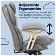 Pemberly Row Back in Motion Office Chair in Gray Bonded Leather