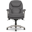 Pemberly Row Back in Motion Office Chair in Gray Bonded Leather