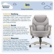 Pemberly Row Back in Motion Office Chair in Light Gray Fabric