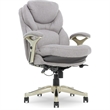 Pemberly Row Back in Motion Office Chair in Light Gray Fabric