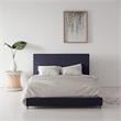 Pemberly Row Upholstered Bed with USB Dual Port Queen in Navy Linen