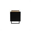 Pemberly Row Sleek Modern TV Stand with 4 Shelves in Black Cinnamon