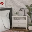 Pemberly Row Modern / Contemporary 2 Drawer Nightstand in Soft White