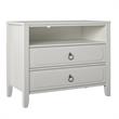 Pemberly Row Modern / Contemporary 2 Drawer Nightstand in Soft White