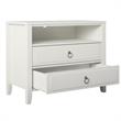 Pemberly Row Modern / Contemporary 2 Drawer Nightstand in Soft White