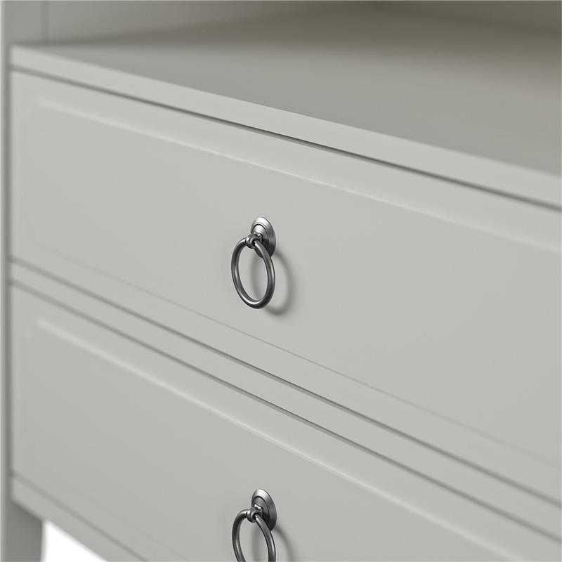 Pemberly Row Modern / Contemporary 2 Drawer Nightstand in Soft White