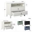 Pemberly Row Modern / Contemporary 2 Drawer Nightstand in Soft White