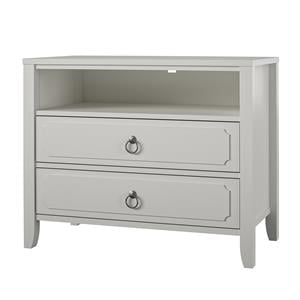 Pemberly Row Modern / Contemporary 2 Drawer Nightstand in Soft White