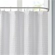 Pemberly Row Cotton Super Waffle Textured Solid Shower Curtain in White