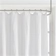 Pemberly Row Cotton Super Waffle Textured Solid Shower Curtain in White