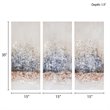 Pemberly Row 3-Piece Wood Twilight Mystere Hand Embellished Canvas in Gray