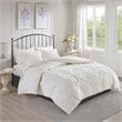Pemberly Row 3-Piece Cotton Tufted Full/Queen Duvet Cover Set in Off White