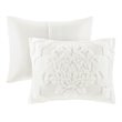 Pemberly Row 3-Piece Cotton Tufted Full/Queen Duvet Cover Set in Off White