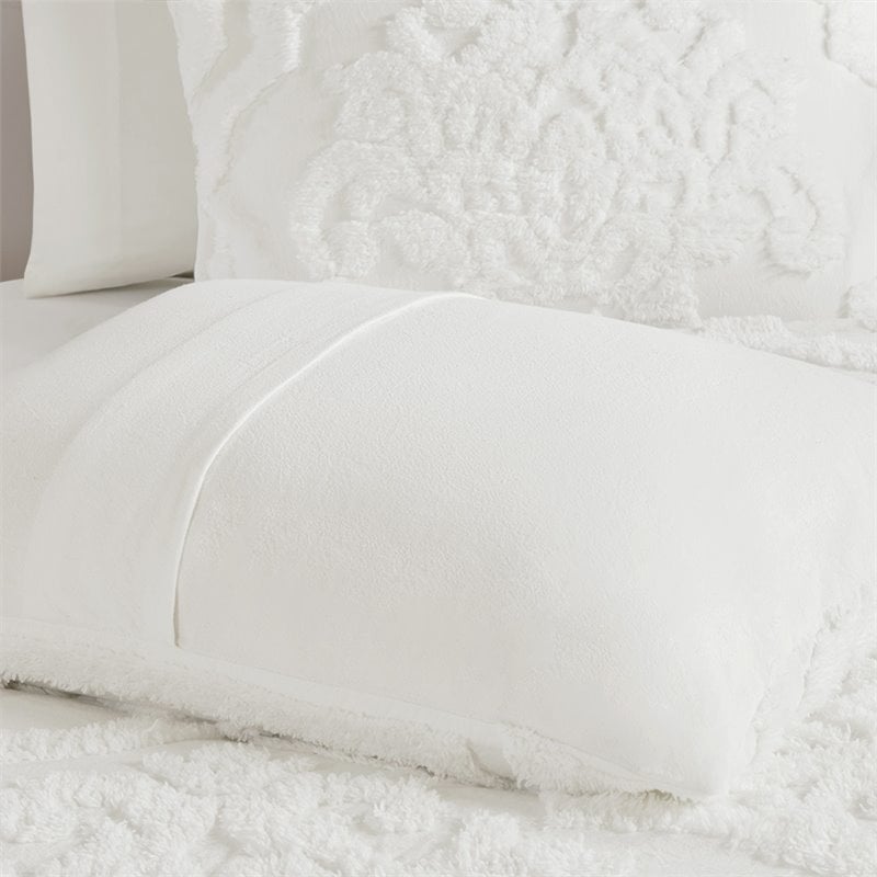 Pemberly Row 3-Piece Cotton Tufted Full/Queen Duvet Cover Set in Off White