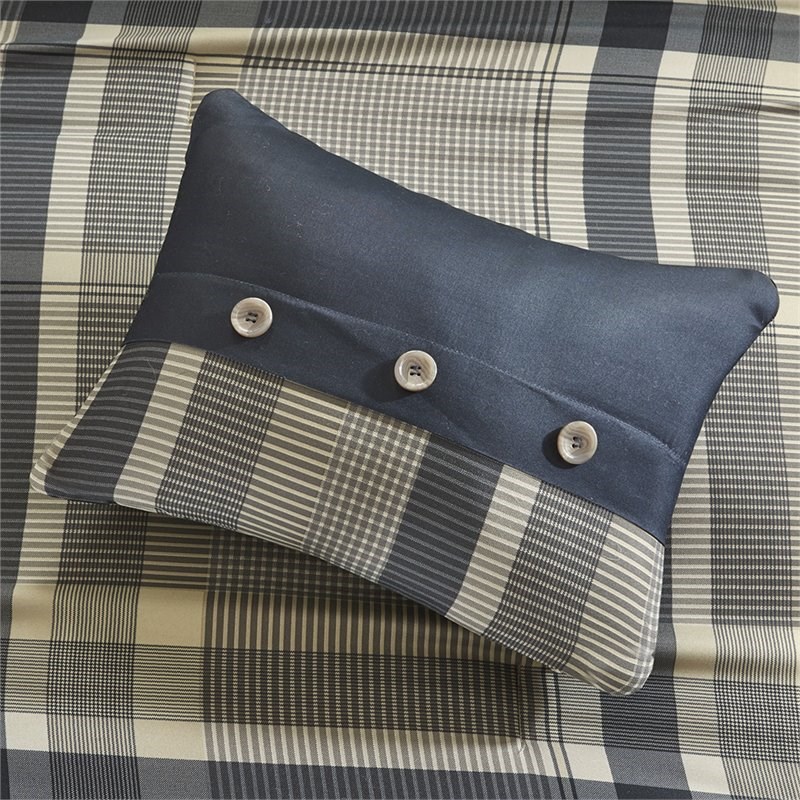 Pemberly Row 7-piece Microfiber Comforter with Sheet Set in Navy