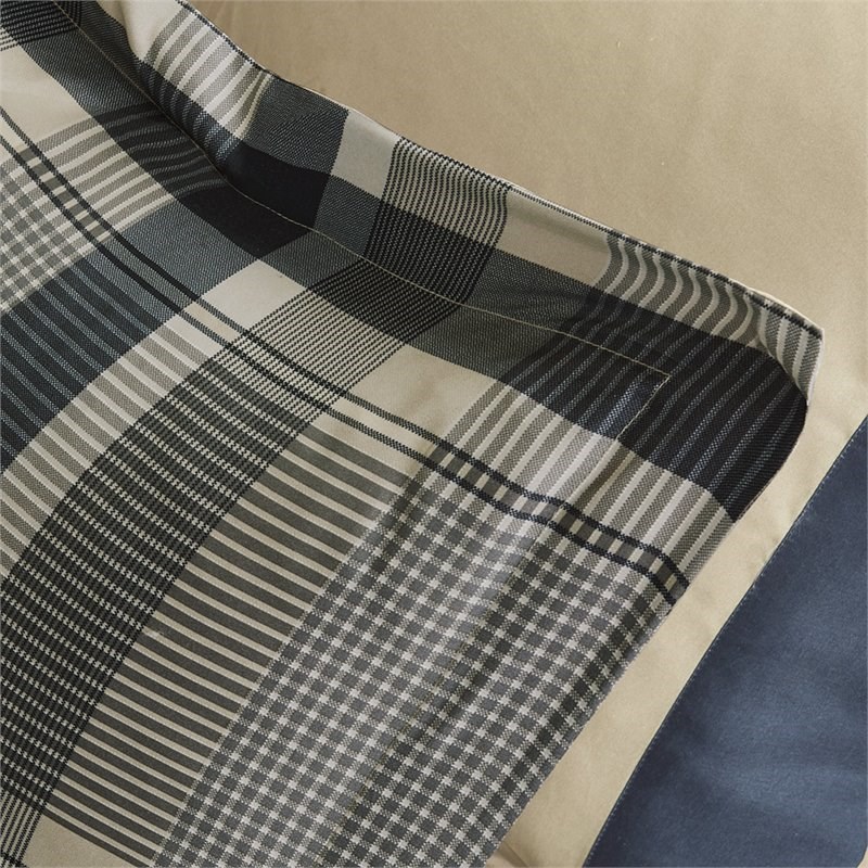Pemberly Row 7-piece Microfiber Comforter with Sheet Set in Navy